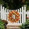 24” Tulip Spring Wreath for Front Door – Orange Silk Flowers with Green Leaves, All-Season Farmhouse Wreath for Porch, Wall, Living Room, Wedding & Home Decor